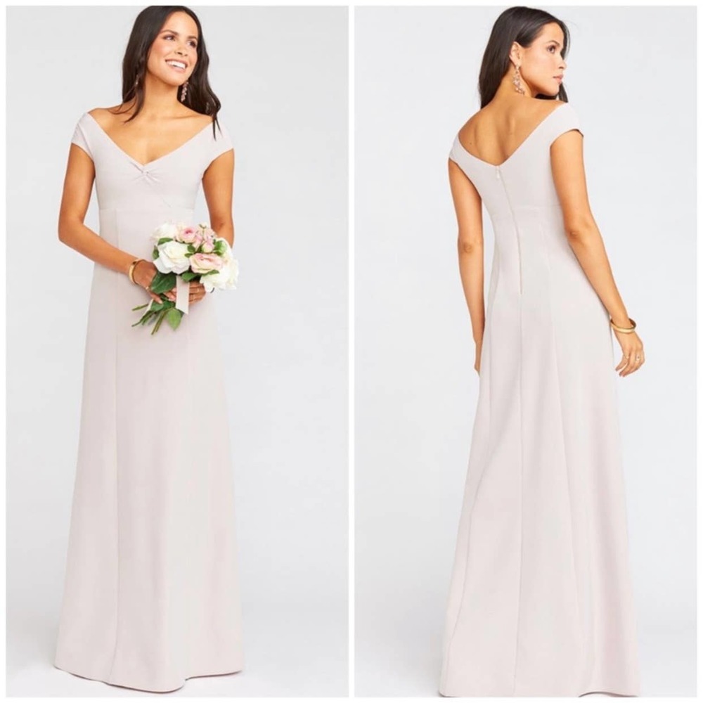 Show Me Your MuMu‎ Pink Zurich Knot Gown Vintage Rose Stretch Crepe